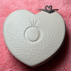 Sparkling Heart Wishbone Pandora Ring